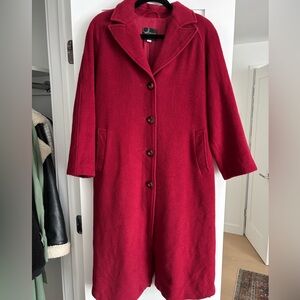 Vintage red Italian peacoat